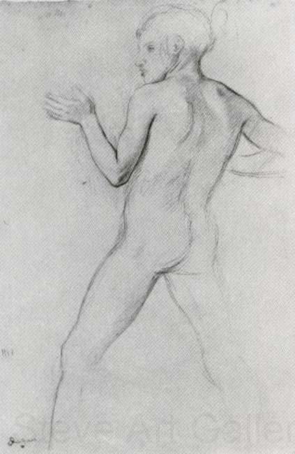 Edgar Degas Study of Boy in Attitude of Defence